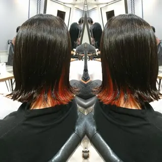 ミディアム カラー ACROあべの店所属・艶カラー/インナー /グラデ/大西小百合のヘアスタイル