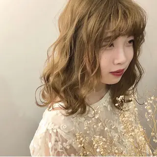 ミディアム カラー ボブレイヤー/ カラー診断/Amiのヘアスタイル