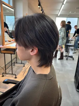 メンズ フェザーパーマ/韓国 /メンズカット/保立のヘアスタイル