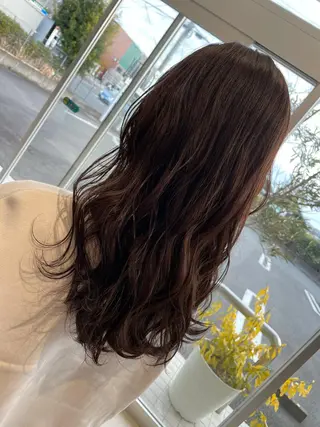 ミディアム カラー 松永 果菜のヘアスタイル