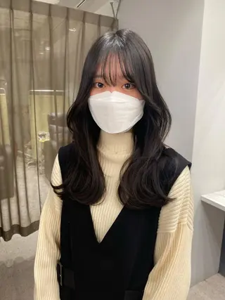 ロング 京都レイヤーカット/ 縮毛矯正/羽柴りくのヘアスタイル