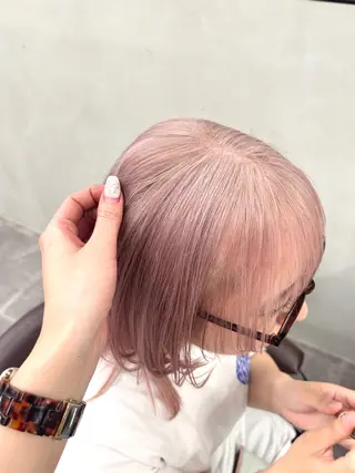 ミディアム カラー 似合わせカット/ ハイトーン/aoiのヘアスタイル