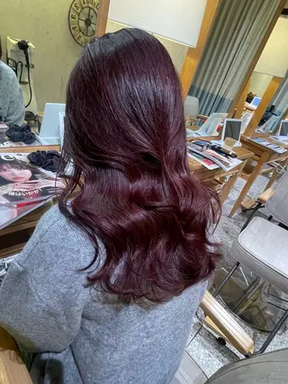 セミロング カラー TIGRE天神 吉良祐樹のヘアスタイル