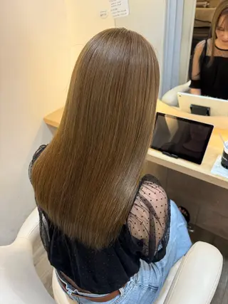 ロング カラー 中川 真帆のヘアスタイル