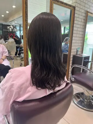 セミロング コテ巻き風/ボブ パーマ🌼杉田 萌恵のヘアスタイル