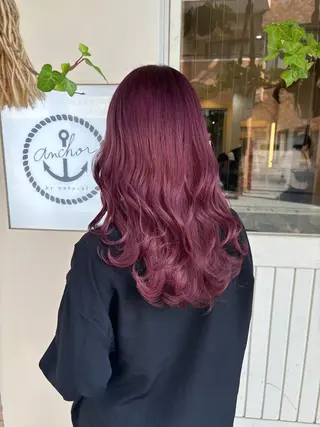 ロング カラー ピンク🌸/暖色/ ブリーチ/横浜/金光のヘアスタイル