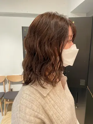 ミディアム カラー パーマ SALOWIN下北沢所属・hazuki 🌝のヘアスタイル