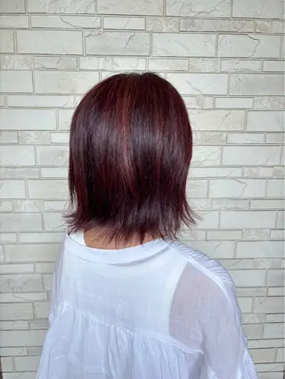 ミディアム カラー／ブリーチ しほのヘアスタイル