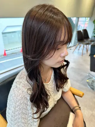 ロング カラー 韓国風/オシャレ /縮毛矯正/滝口琴未のヘアスタイル