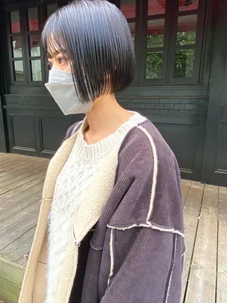 ショート カラー IVORY.所属・🟩白髪ぼかし/ボブ /ショートヘア/大司のヘアスタイル