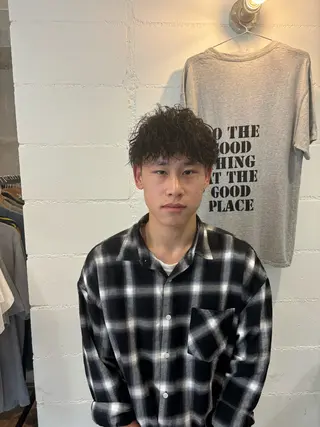 パーマ メンズ 川端 隼平のヘアスタイル