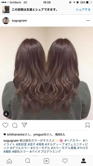 ロング カラー ✂︎KALOU✂︎ 寺野 克のヘアスタイル