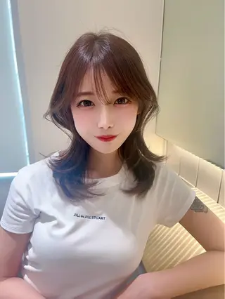 ロング カラー ブリなしWカラー✨️ 髪質改善【タケル】のヘアスタイル