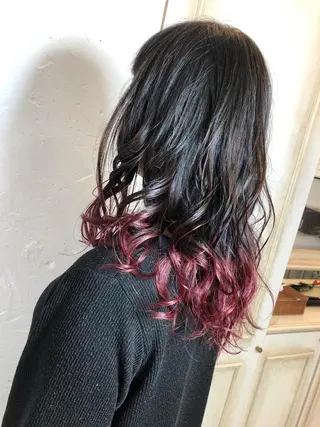 セミロング カラー デザインカラー🎨 下北沢 / 磯部のヘアスタイル