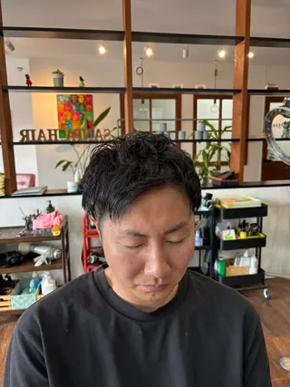 ショート 坂下健 メンズサロンのヘアスタイル