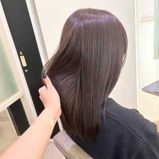 セミロング ヘアアレンジ🪽🎀 艶カラー/天王寺のヘアスタイル