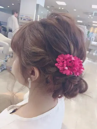 ヘアアレンジ 似合わせ.ﾍｱｾｯﾄ 得意🌹井上美沙のヘアスタイル