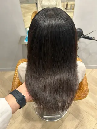 セミロング hayato/透明感 カラー/グレージュのヘアスタイル