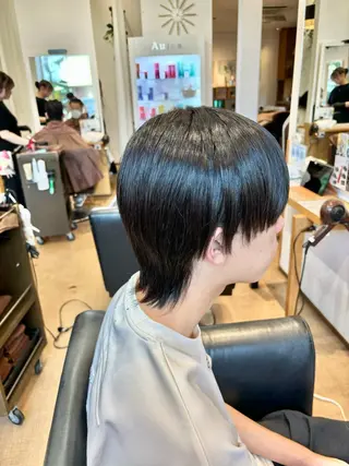 ミディアム パーマ メンズ 秋山知穂🌸縮毛矯正 ショートお任せ🌸のヘアスタイル