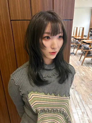 セミロング 💭透明感/艶髪🫧 haluki🫧‪のヘアスタイル