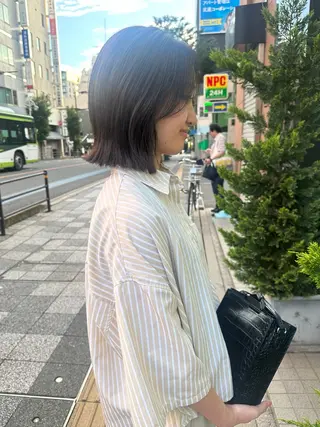 ミディアム ボブ/レイヤー/ 透明感/Hazukiのヘアスタイル