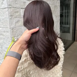 セミロング カラー 柔らか縮毛矯正 🤍Mariamuのヘアスタイル