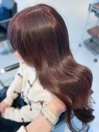 ロング カラー noa hair design 町田店所属・miyu♡̷̷ 韓国ヘア/顔まわりのヘアスタイル