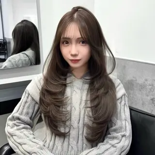 ロング カラー GO TODAY 原宿Verno店所属・韓国系支持率No.1 レイヤー特化/きょうのヘアスタイル