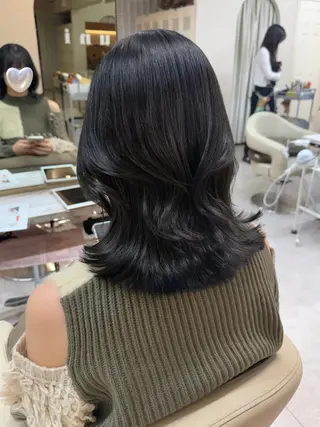 ミディアム カラー ♡韓国/レイヤー カット/Ayana♡のヘアスタイル