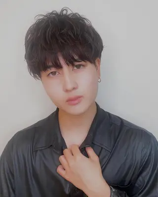 ショート メンズ 静岡/草薙パーマ メンズバレイヤージュのヘアスタイル