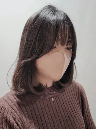 ミディアム Nanako。/韓国 ヘア/顔周りカットのヘアスタイル
