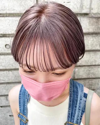 ショート カラー 👩🏻ボブ/ 髪質改善ダブルカラーのヘアスタイル