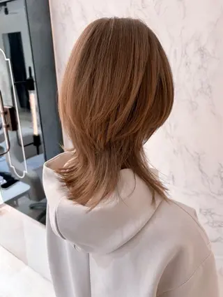 ミディアム 小顔カット/レイヤー 【WiLL】加藤のヘアスタイル