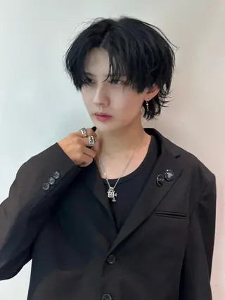 ショート カラー パーマ メンズ [渋谷美容師] 玲弥のヘアスタイル