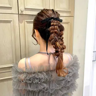 ヘアアレンジ ハイトーンカラー/ 長さだし🐇きょうかのヘアスタイル