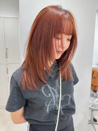 セミロング 越後 遥/ 透明感カラー🪞🤍のヘアスタイル