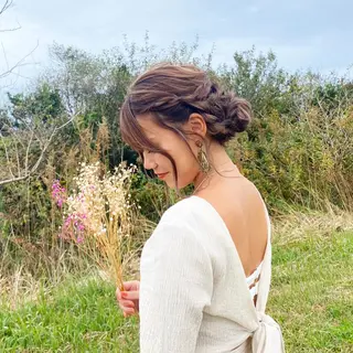 セミロング カラー パーマ ヘアアレンジ メンズ キッズ ネイル マツエク・マツパ アイブロウ HIROKO / 透明感暖色カラー🎀のヘアスタイル