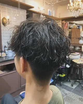 ショート パーマ メンズ ルピナス中田店長 山口大地のヘアスタイル