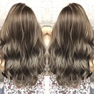 ロング カラー 奥山義進/大宮 /ダブルカラーのヘアスタイル