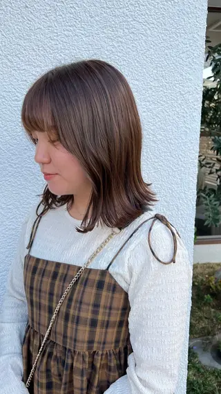 ミディアム カラー letterby novel  はるみのヘアスタイル
