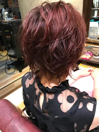 ショート カラー パーマ 松村 崇弘のヘアスタイル