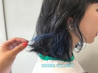 ミディアム カラー パーマ オリーブ透明感カラー 表参道/MIKUのヘアスタイル