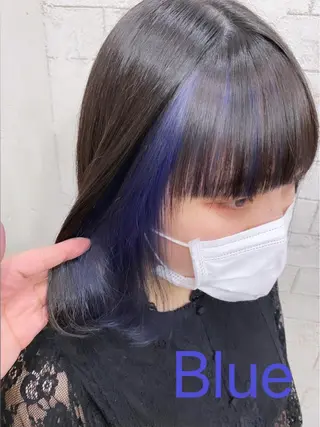 セミロング カラー ホワイト/店長/カラ ー講師/錦糸町/岩崎のヘアスタイル