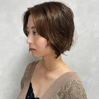 ショート ダウンパーマ特化💎 ボブ・レイヤーりなのヘアスタイル