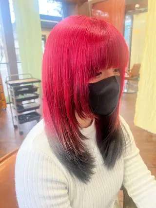 ロング カラー 奥田 勝亮のヘアスタイル