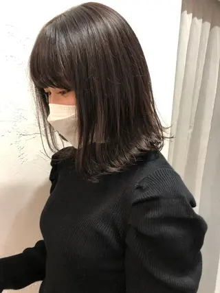 ミディアム カラー パーマ ヘアアレンジ メンズ キッズ ネイル マツエク・マツパ アイブロウ お洒落パーマ/ボブ ❄️Tomoka❄️のヘアスタイル