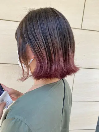 ミディアム カラー 有馬ミク🌈 似合わせ美容師のヘアスタイル