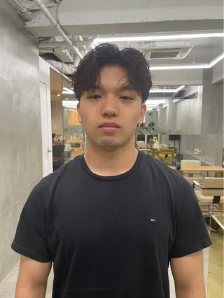 メンズ メンズカット パーマ[佐橋]のヘアスタイル