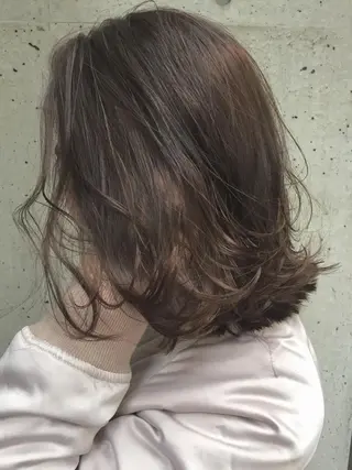 ミディアム カラー パーマ ヘアアレンジ キッズ ネイル マツエク・マツパ 韓国風×透明感カラー 髪質改善オタベシンヤのヘアスタイル