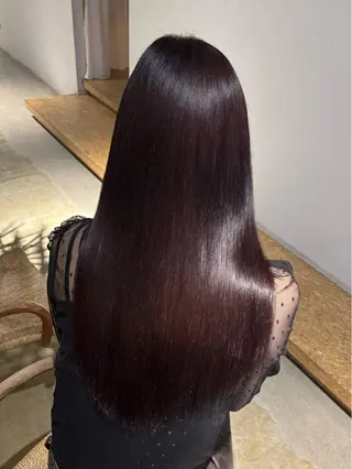 ロング カラー えんぐちとも／透明感 カラー／博多ボブのヘアスタイル